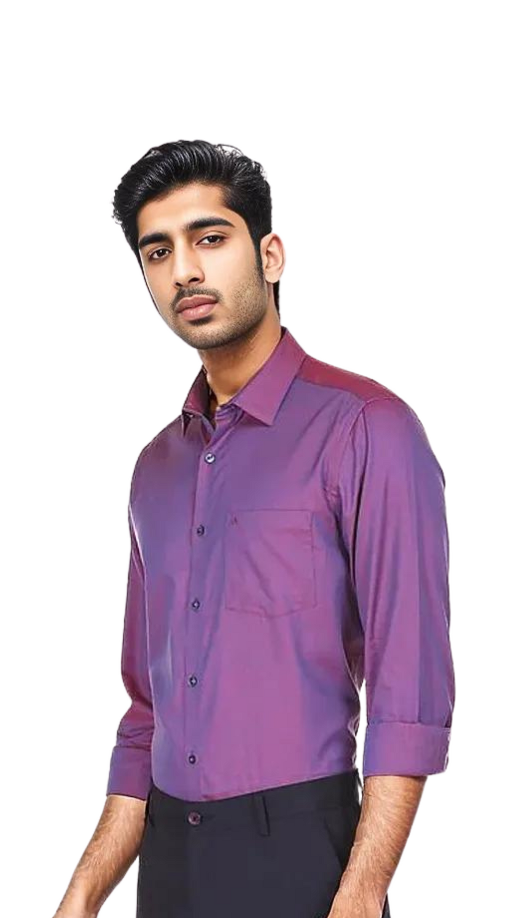 ARROW Men Purple And Red Two Tone Festive Formal Shirt