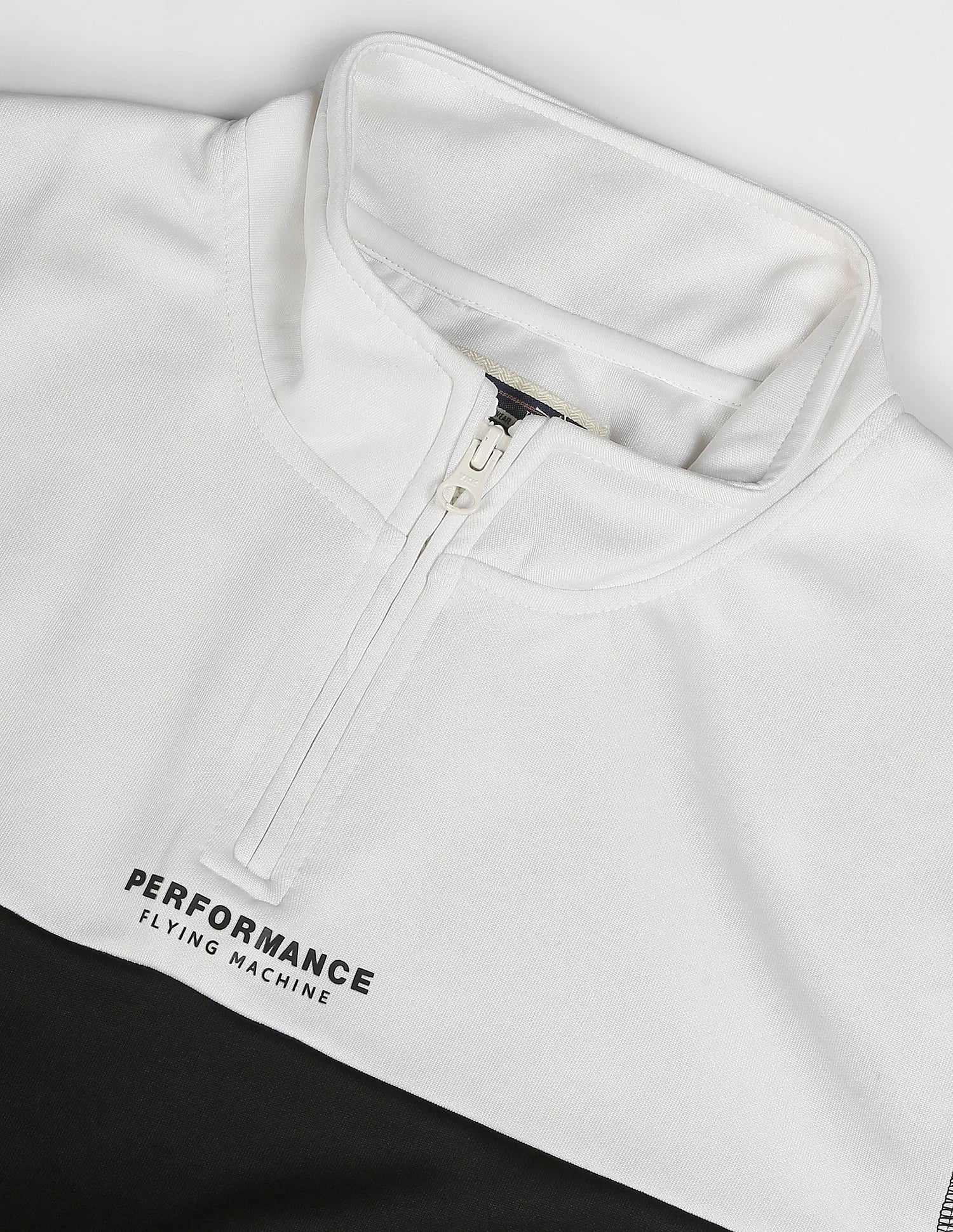 Flying Machine Half Zip Colour Block Sweatshirt