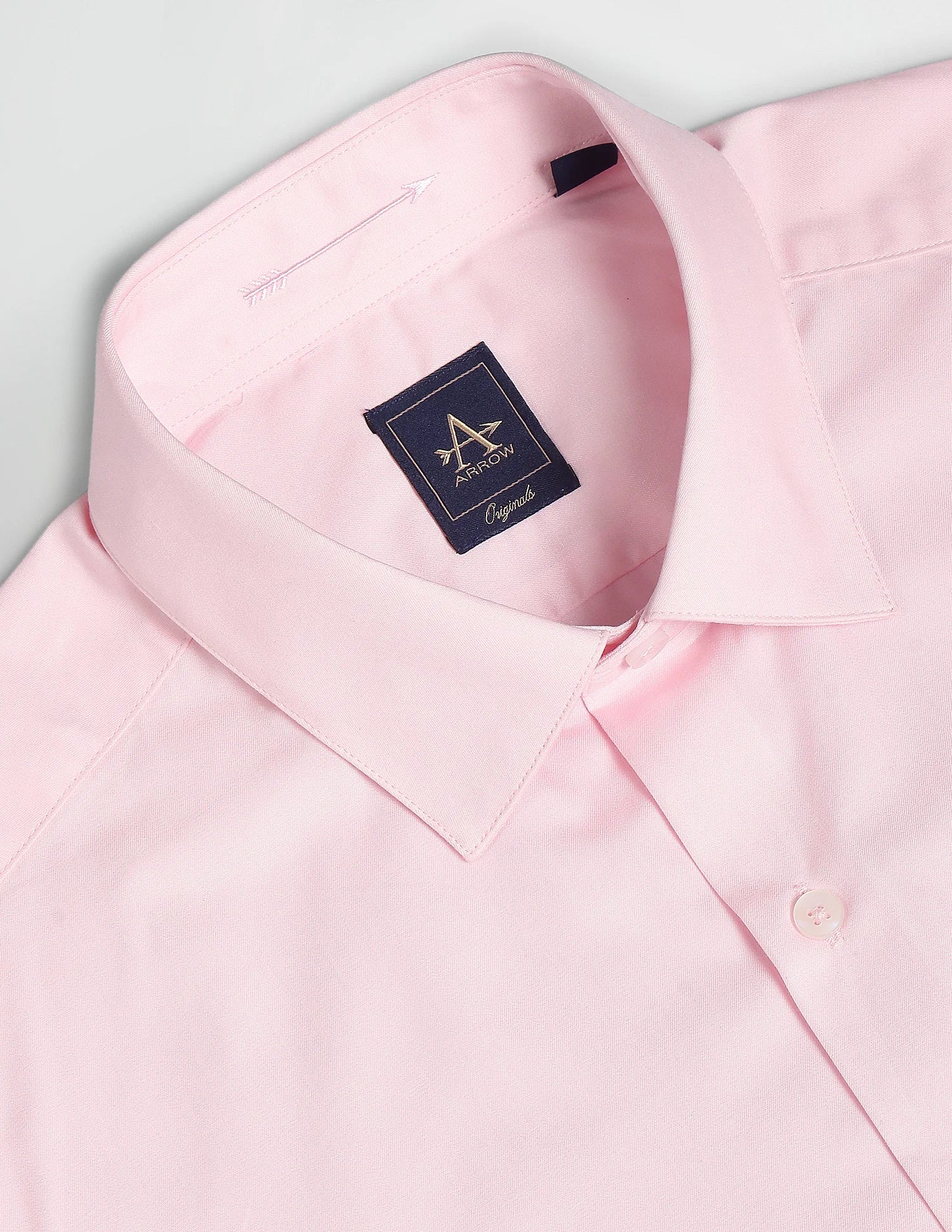 ARROW  Men Slim Fit Solid Spread Collar Formal Shirt- Solid Twill Shirt