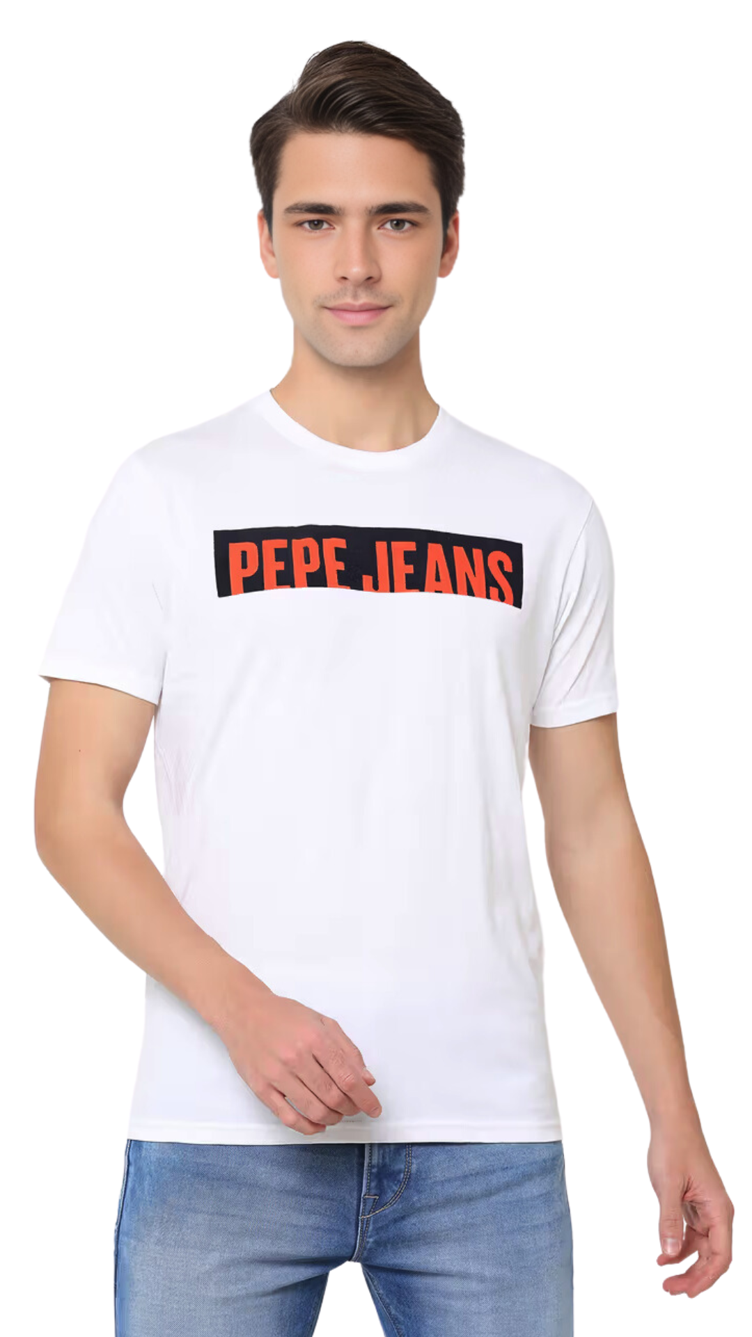 PEPE JEANS Addison Brand Print Slim Fit Crew-Neck T-shirt